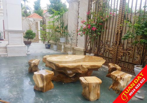 bàn ghế đá tự nhiên